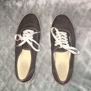 dark grey Vans.